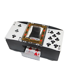 2 Decks Automatic Card Shuffler Automatic Playing Cards Shuffler Mixer Games Poker Sorter Machine Dispenser for Travel