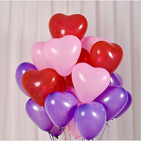 Sét 20 cái bong bóng trái tim ( nhiều màu 1 sét)
