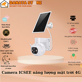 (Lỗi 1 đổi 1) Camera năng lượng mặt trời 4g ICSEE quan sát 4K bên ngoài, năng lượng mặt trời, không dùng điện, có pin APP iCSee - Hàng nhập khẩu