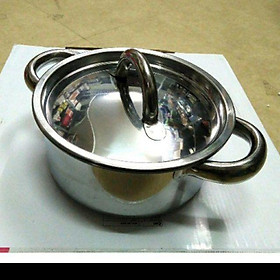 Mua Xả kho giá sốc_xoong inox 304 k rỉ_dày dặn_size 16cm_đun được trên mọi loại bếp
