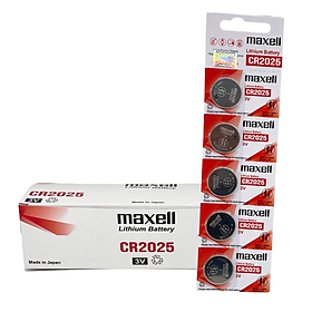 Vỉ 5 Viên Pin CR2032 / CR2025 / CR2016 / CR1632 / CR1620 / CR1616 / CR1220 Maxell Lithium 3V - Made In Japan