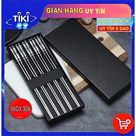 Mua HỘP 10 ĐÔI ĐŨA INOX  304 - CAO CẤP - SANG TRỌNG - NGUYÊN KHỐI INOX 304 BỀN MÃI THEO THỜI GIAN