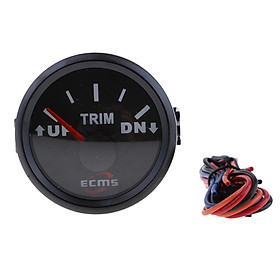 2" 52mm  Electric Trim Level Gauge for Marine Boat White Face#1