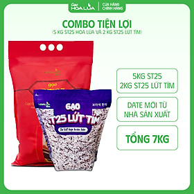 [Tiện Lợi] Combo 5kg Gạo ST25 + 2kg Gạo ST25 Lứt Tím (Tổng 7kg)