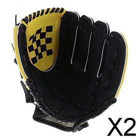 2xLeft Handed Baseball Teeball Glove Mittens for Kids Youth Adults 10.5 Inch