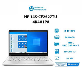 Mua Laptop HP 14s-cf2527TU (4K4A1PA) (i3-10110U | 4GB | 256GB |Intel UHD Graphics| 4  HD)Hàng chính hãng
