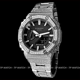 Đồng Hồ Nam Dây Thép Casio G-Shock GA-2100 Độ Giáp AP Full Đá Mặt Và Dây | GA-2100 Custom Full Đá Mặt Và Dây