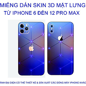 Mua Miếng Dán Skin 3D mặt lưng dành cho iphone 6 đến 12 pro max chống trầy xước  hình ảnh 3D sắt nét