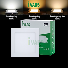 Đèn LED slim panel IVARS âm trần - đổi màu ánh sáng tùy chọn - 9W