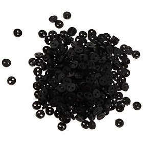 Doll  300p Black 4mm Resin Button for /Embellishment