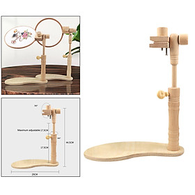 Adjustable Wood Cross Stitch Rack Embroidery Lap Stand Hoop