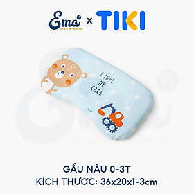 Gối cao su non trẻ em thiết kế công thái học cho bé từ 1-6 tuổi - Hàng cao cấp với ruột gối đục lỗ thoáng khí
