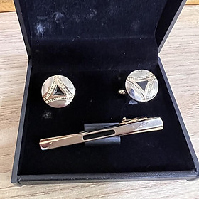 Kẹp Cavat nam cao cấp hộp gồm kẹp cà vạt và hai khuy áo măng set GiangPKC 2022