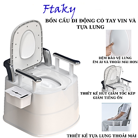 Mua Bồn cầu di động đa chức năng  Ghế Ngồi toilet Khử Mùi Tiện Dụng cho người già  bà bầu   người bệnh tiện lợi chất liệu nhựa abs cao cấp có tay vịn đệm tựa lưng