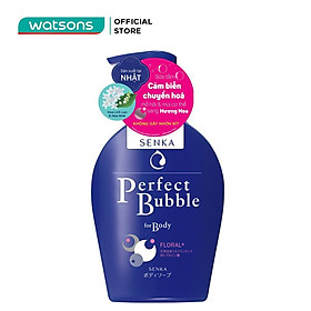 Sữa Tắm Dưỡng Ẩm Senka Perfect Bubble For Body Floral Plus Hương Linh Lan & Hoa Nhài 500ml