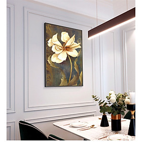 Mua Tranh Canvas Sơn dầu Hoa Nghệ thuật cao cấp. (Bộ 1 bức)  Khung hợp nhôm chống ẩm  bền  đẹp  nhiều kích thước. Phù hợp nhiều không gian sang trọng