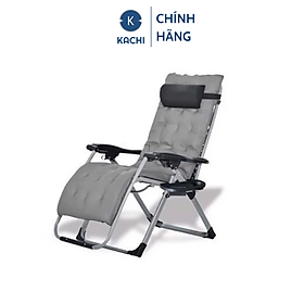 Ghế xếp thư giãn cao cấp kèm đệm Kachi MK232 - Ghế xếp thông minh văn phòng - Trọng tải 300kg