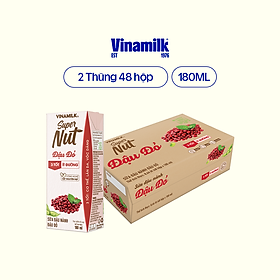 2 Thùng Sữa đậu nành Vinamilk hạt đậu đỏ 48 hộp/thùng