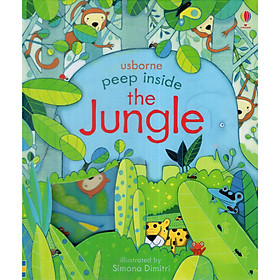 Usborne Peep Inside The Jungle - sách lật giở cho bé 2-5 tuổi