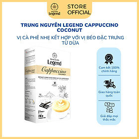 Combo 2 Hộp Cà Phê Sữa Hòa Tan Cappuccino Coconut Trung Nguyên Legend - Cà Phê Dừa Thơm Béo, Đậm Hương Vị Nhiệt Đới – Hộp 12 Gói 18gr