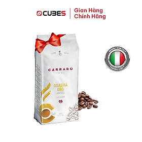 Hình ảnh Cà phê hạt Carraro Qualità Oro (500gr) - Hương thơm nồng nàn, vị phong phú, đậm đà - Nhập khẩu từ Ý