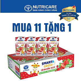 [Mua 11 lốc tặng 1] Sữa nước Nutricare Smarta Grow vị dâu (110ml)