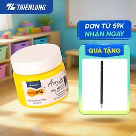 Màu nước acrylic cao cấp không phai màu dạng hũ 100ml Thiên Long Colokit ACR-C007