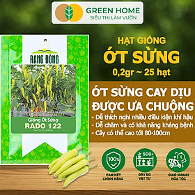 Mua Hạt Giống Ớt Sừng Greenhome  Gói 0 2g~25 hạt  Dễ Trồng Quanh Năm Thu Hoạch Nhanh  Năng Suất Cao G15