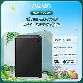 Tủ lạnh Aqua 90 lít AQR-D100FA(BS) - Freeship toàn quốc - Hàng chính hãng