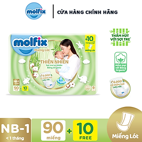 Miếng lót sơ sinh Molfix Thiên nhiên Super Jumbo Newborn 1 dưới 1 tháng