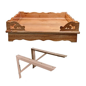 Mua Combo bàn thờ treo tường + giá đỡ dùng cho nhà chung cư 4T PT0234(40 cm x 40 cm x 12 cm)