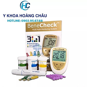 Máy Đo Đường Huyết 3 Trong 1 Benecheck Plus - Máy Đo Đường Huyết, Mỡ Máu