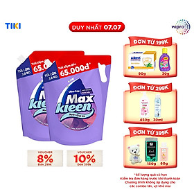 Combo 2 Túi nước giặt xả Maxkleen Hương Huyền Diệu 3.8kg/túi