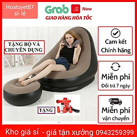 Ghế hơi tựa lưng bọc nhung cao cấp-bơm điện