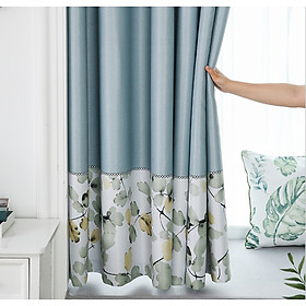 Mua RÈM DÁN HOA PHỐI MÀU XANH  XÁM ( NHIỀU SIZE )