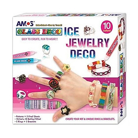 Bộ bút vẽ trang sức Nhẫn và Vòng tay nhập khẩu Hàn Quốc AMOS Glass Deco Ice Jewelry Kit GD10P10IJ