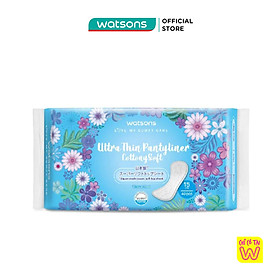 Băng Vệ Sinh Hằng Ngày Watsons Ultra Thin Pantyliner Unscented Cottony Soft Không Hương 15cm 40Miếng