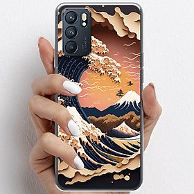 Ốp lưng cho Oppo Reno6 , Reno6 Z, Reno6 Pro  nhựa TPU mẫu Sóng biển