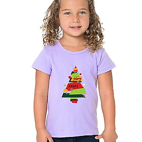 Áo Thun Cho Bé Gái In Hình Cây Thông Noel - Áo Hạnh Phúc