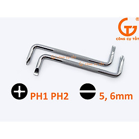 Mua Bộ 2 cây vặn vít chữ Z 2 cạnh và 4 cạnh PH1  PH2 xi bóng