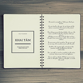 Sổ tay planner nhật ký hàng ngày Khai tâm – quyển 1/4 trong bộ sổ “Tỉnh thức” bởi Self-Planner- Giao Mẫu Ngẫu Nhiên