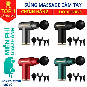 Súng massage cầm tay cao cấp dododios chính hãng mát xa gun bộ máy giãn cơ đấm lưng matxa đau cổ vai gáy mini - Máy Massage Cầm Tay KH-320 - 6 Cấp Độ, Hỗ Trợ 