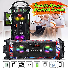 Loa Bluetooth A28 Loa siêu trầm âm thanh nổi không dây di động Loa tiệc karaoke có đèn LED RGB Hỗ trợ thẻ TF Đài FM Màu sắc: Đen