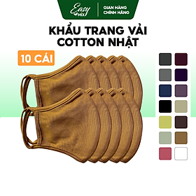 Khẩu Trang Vải Nam Nữ Khẩu Trang Màu Hồng Quyến Rũ Cotton Nhật Cao Cấp Chống Nắng Combo 10 Cái