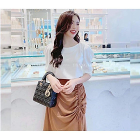 SET BỘ ÁO TAY PHỒNG KÈM CHAN VÁY XÒE RÚT DÂY SIÊU ĐẸP