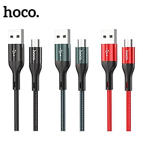 Cáp Sạc Nhanh Hoco X2 Max 3A Dây Dù Cổng Micro Dài 1M - Hàng Chính Hãng