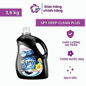 Can nước giặt 3,6 kg SPY Deep Clean Plus khử mùi diệt khuẩn, sạch sâu, thơm lâu giúp làm mềm vải