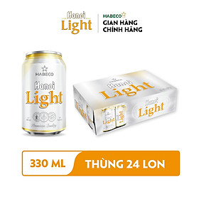 Bia Hanoi Light - Thùng 24 lon 330ml