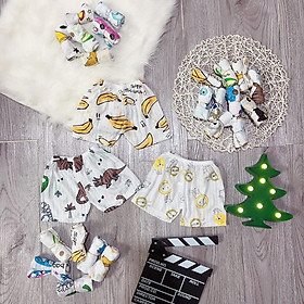 Quần đùi chục cotton giấy cho bé trai bé gái