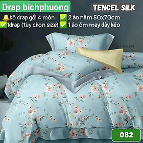  Bộ drap gối Tencel vải Hàn Quốc , đỉnh cao mát , mềm mại { drap và 3 áo gối